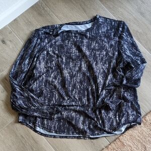 lululemon athletica Black and Gray Long Sleeve Top